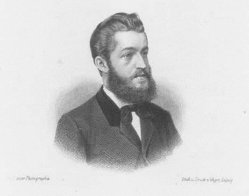 Max Erdmannsdörfer (1848–1905), Brustbild von August Weger, [Leipzig]: Verlag der Dürr’schen Buchhandlung [o.J.], Universitätsbibliothek Frankfurt/Main, Porträtsammlung Manskopf, Signatur: S 36/G00788. – Abbildung mit freundlicher Genehmigung.